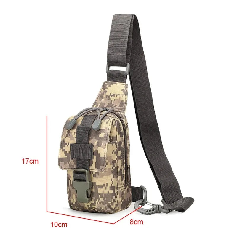 Men's Chest Bag Small Shoulder Bag Portable Mobile Phone Pouch Men Outdoor Trekking Hiking Camping Hunting Crossbody Backpack