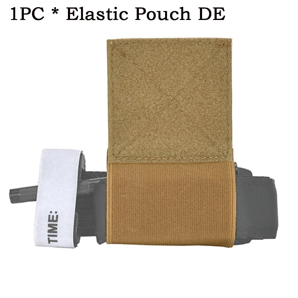 Elastic Tourniquet TQ Holder Hook and Loop Security Pouch for Molle Belt Tournament Chest Mount Hunting Vest Accessories