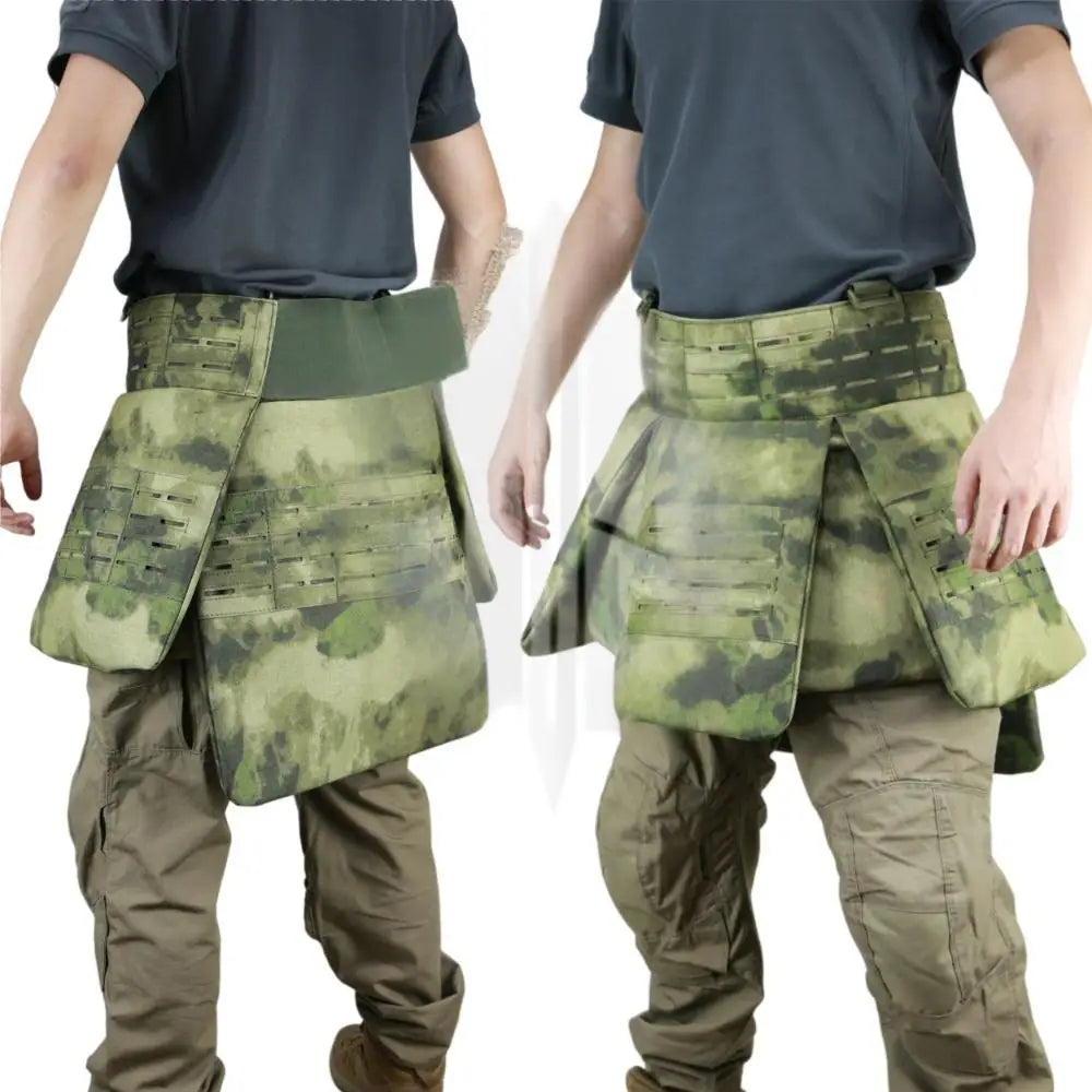 Laser‑Cut MOLLE Level IIIA Soft PE Tactical Protective Skirt Quick Release Adjustable Outdoor Hunting Waist Hip Protective Gear