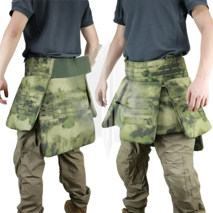 Laser‑Cut MOLLE Level IIIA Soft PE Tactical Protective Skirt Quick Release Adjustable Outdoor Hunting Waist Hip Protective Gear