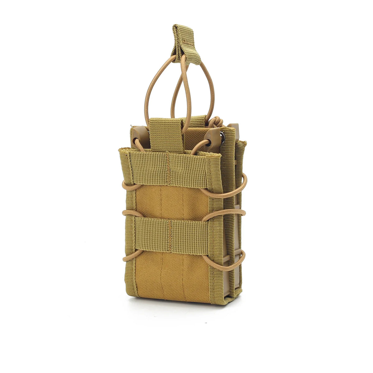 Outdoor Tactical Open Top Double MOLLE Camo Nylon Magazine Pouch for Airsoft Paintball Shooting Hunting