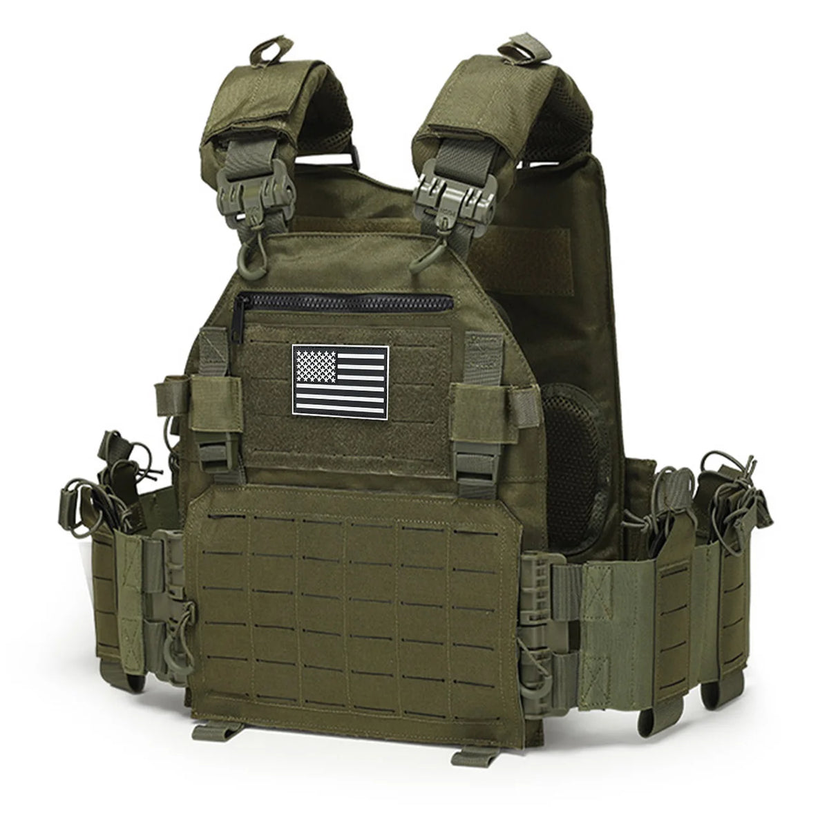 TT uick release hunting vest with chest zipper anti-theft bag MOLLE modular expansion breathable elastic vest
