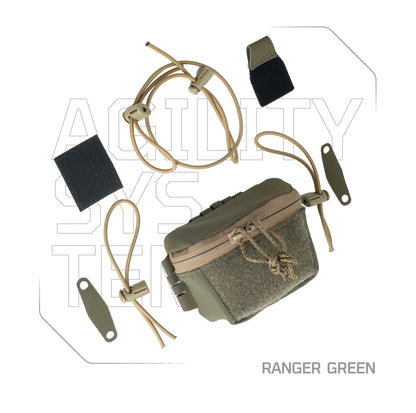 AS Smart System Helmet Rear Storage Pouch Fit Shaw Style Brain Pouch Tiger Spot 500D for Airsoft Wargame