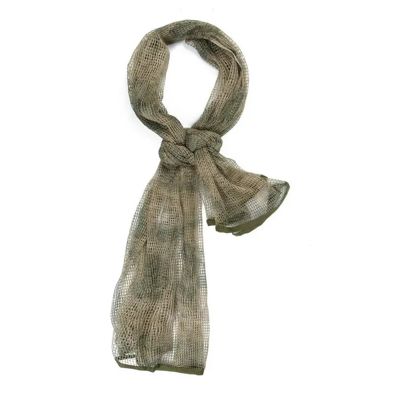 Tactical Mesh Breathbale Scarf Sniper Face Veil Camo Airsoft Hunting Cycling Hiking Neckerchief Mask Camouflage Outdoor Scarf