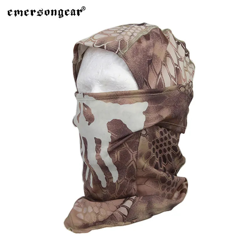 Emersongear Ghost MULTI HOOD EMERSON Luminous Mask Scarf Camouflage Skullies Hunting Caps Mask CS Tactical EM6634