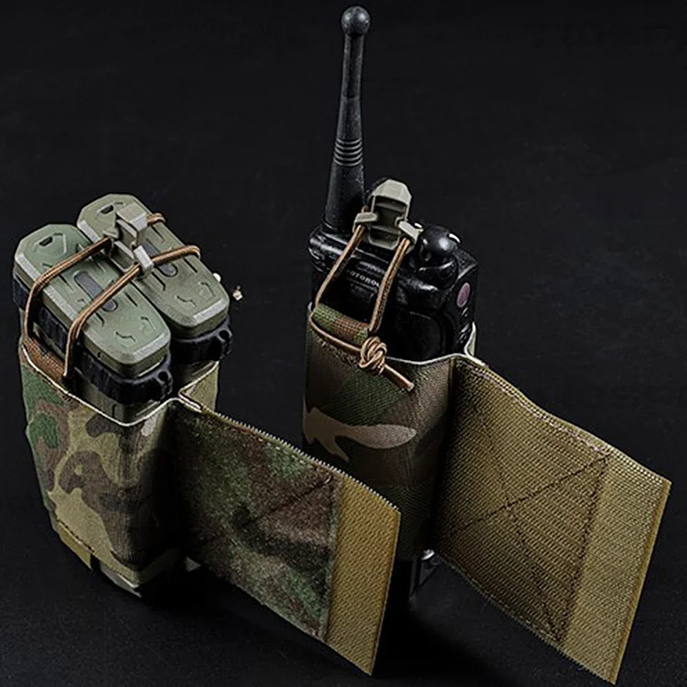 Radio Side Pack Tactical Vest V2 Side Pouch Magazine Bag FCPC V5 Plate Carrier AVS JPC Accessories Elastic Radios Holder