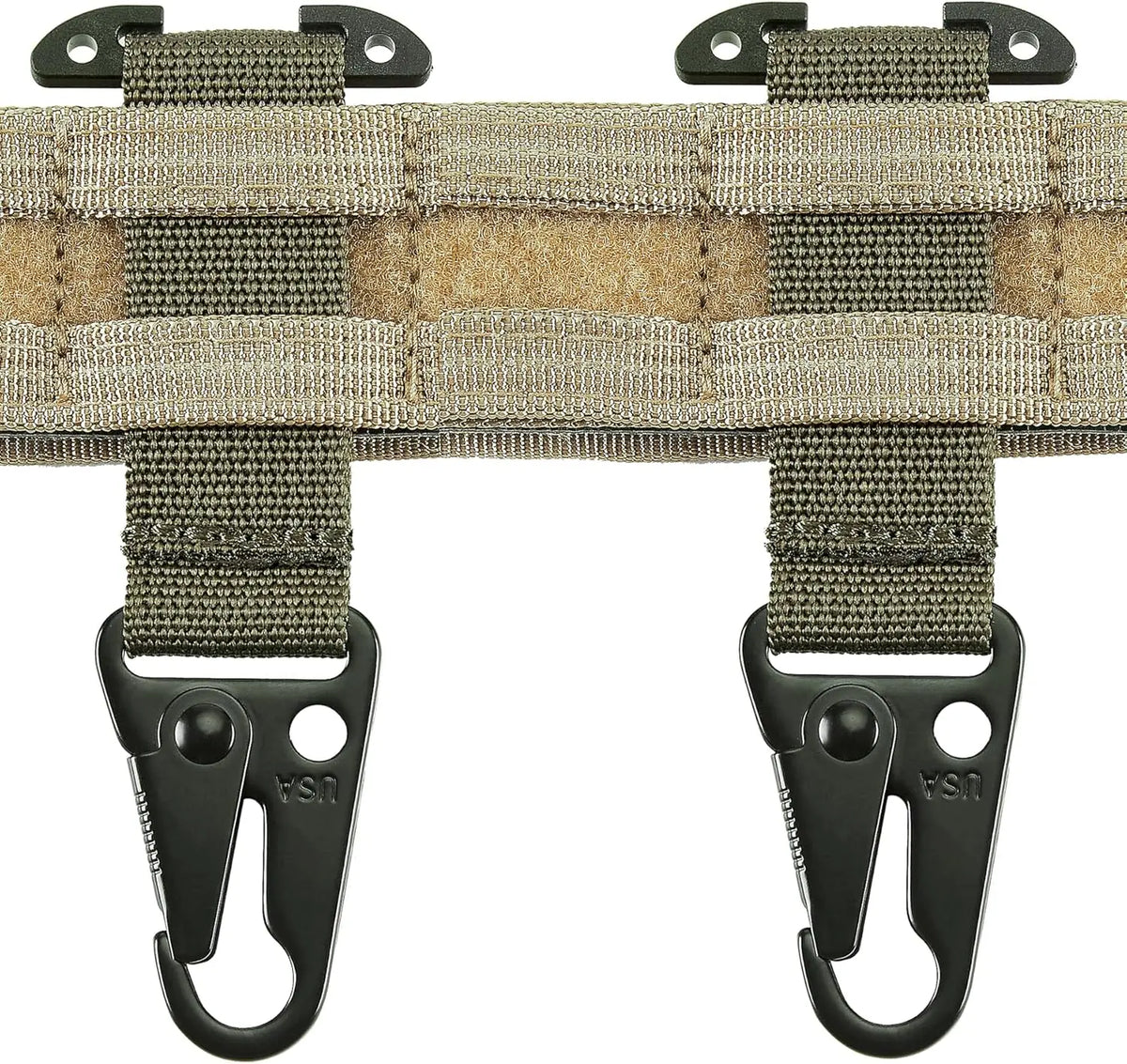 2PCS Sport Belt Clip T-Mount Molle Clip Hanging Carabiner Webbing Clip for Outdoor Backpack Vest Belt Hunting Accessories