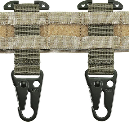 2PCS Sport Belt Clip T-Mount Molle Clip Hanging Carabiner Webbing Clip for Outdoor Backpack Vest Belt Hunting Accessories