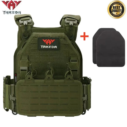 YAKEDA Tactical Vest 6094 Fast detachable light laser cut outdoor hunting black gear carry vest of high quality