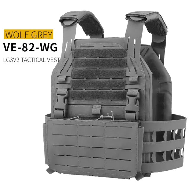 WOSPORT Tactical Outdoor Protective Mounted Vest LG3V2 6094 Thickened Shoulder Pads Laser MOLLE Cutting Hunting Vest