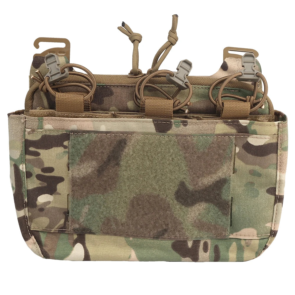 Tactical DOPE Front Flap Ferro Hunting Vest Plate Carrier Insert Kangaroo Pouch G-hook Attachment Paintball Airsoft Magazine Bag