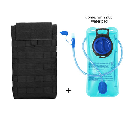 MOLLE Expansion System Accessories Water Bag Pack+2.0L Soft Water Bag Set Large Diameter Rotary Cap Bite Drinking Pipe