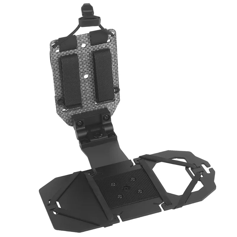 90° Rotating Foldable MOLLE Phone Holder Adjustable Elastic Mount for Large Smartphones Hunting Vest Plate Carrier Navigation
