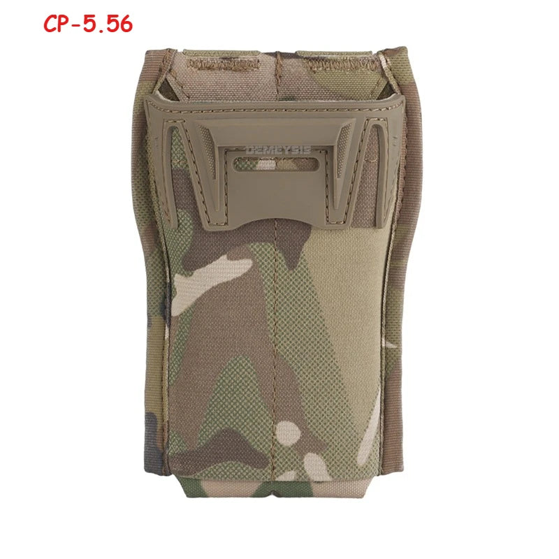 Tactical 5.56mm Single Mag Pouch MOLLE Quick Release Magazine Holder for AR15 M4 Airsoft Vest Plate Carrier Hunting Gear