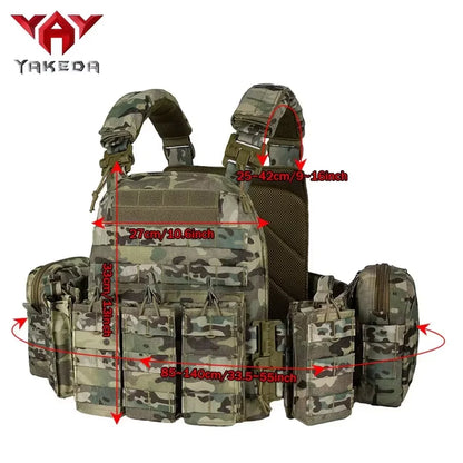 YAKEDA Tactical Vest 6094 Fast detachable light laser cut outdoor hunting black gear carry vest of high quality