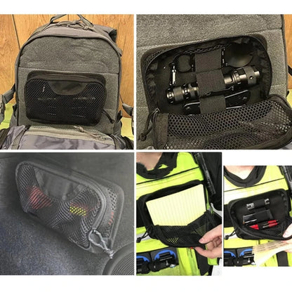 Tactical Backpack Bag Insert Modular Organizer Hook Fasteners Mesh Pocket Utility Admin Pouch Hunting Nylon Zipper Closure New