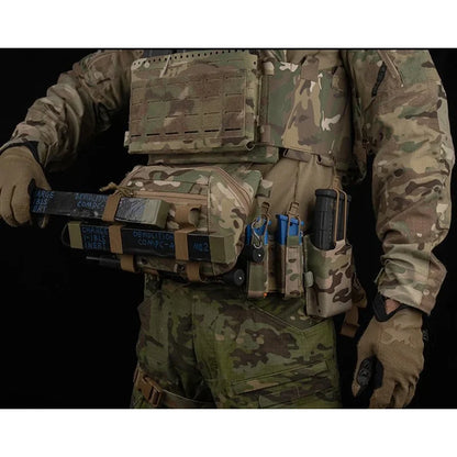 Tactical SS Style Abdominal Dangler Drop Storage Pouch  Box MOLLE Waist Bag Fit Plate Carrier Vest Airsoft CS Game Hunting