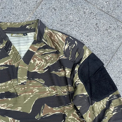 Camo Velocity Style Rugby Shirt Quick Dry Tactical Long Sleeve T-shirt CAG Love