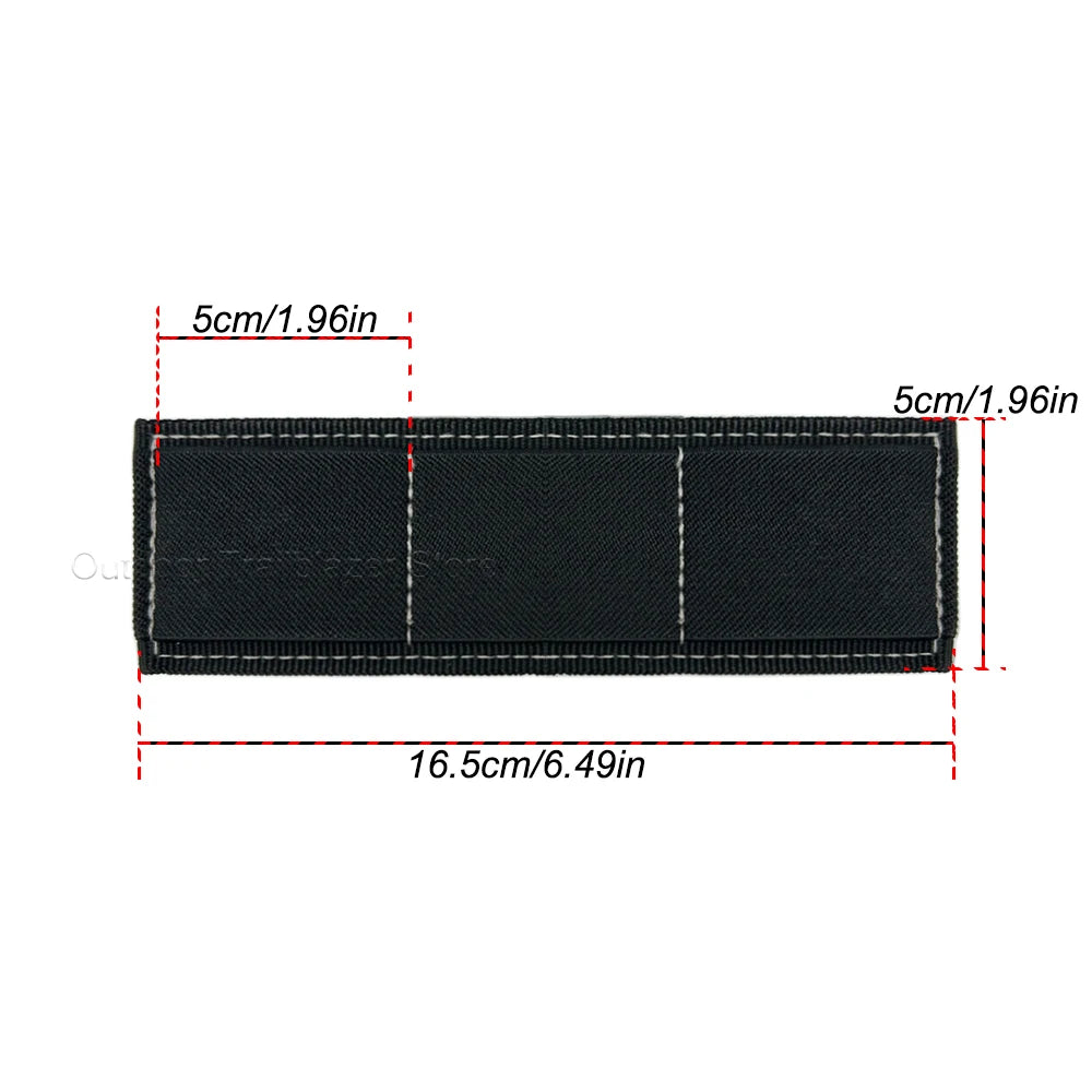 Hook Loop Panel Pouch Modular 3-Clip EDC Tool Inner Separation Holder for Hunting Vest Backpack Bags Tactical Gear
