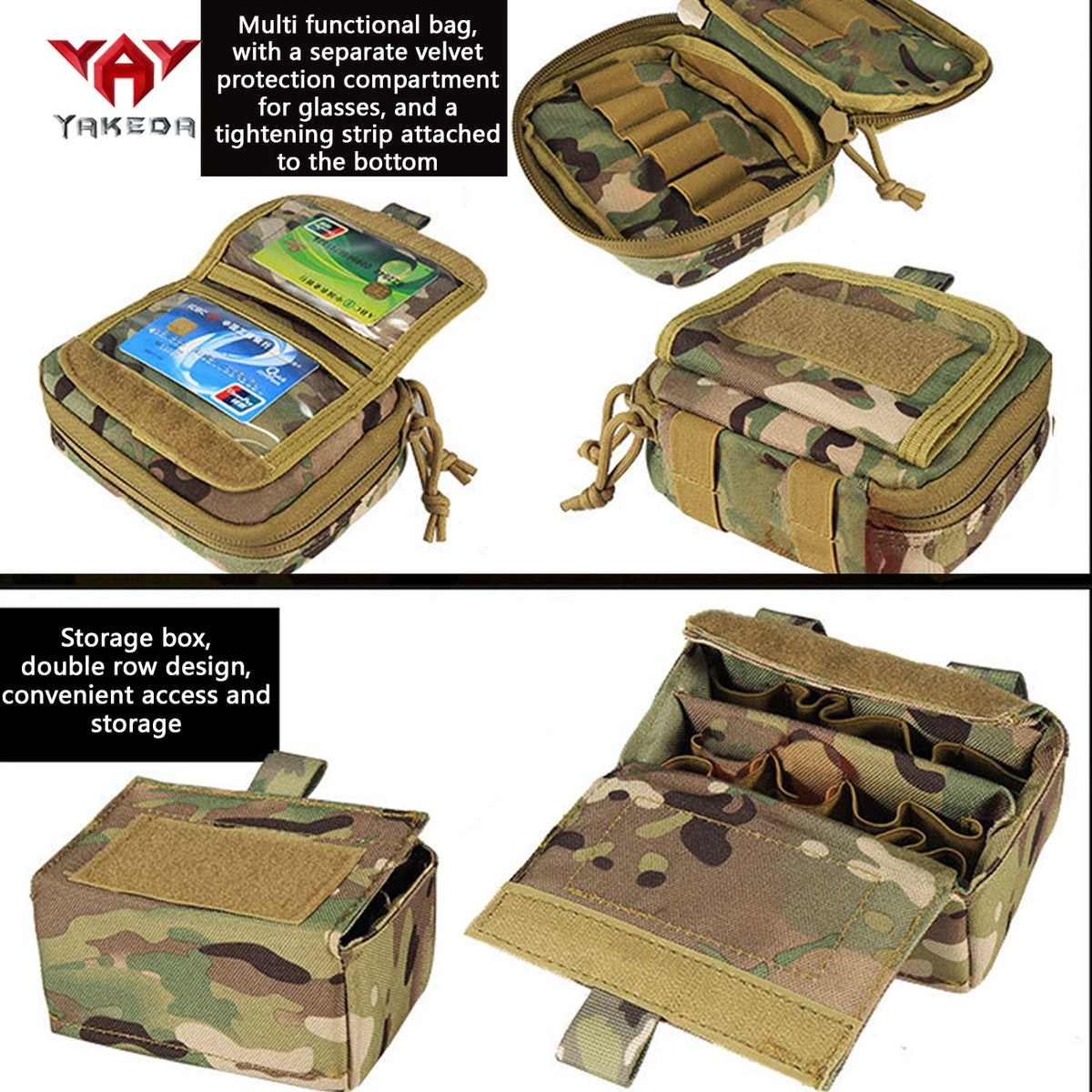YAKEDAModular waist belt with multiple accessory straps MOLLE expansion structure adjustable waist strap quick release buckle