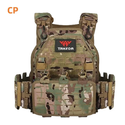 YAKEDA Tactical Vest Outdoor Hunting Plate Carrier Protective Adjustable Vest Airsoft Carrier Combat Equipment 6094 vest