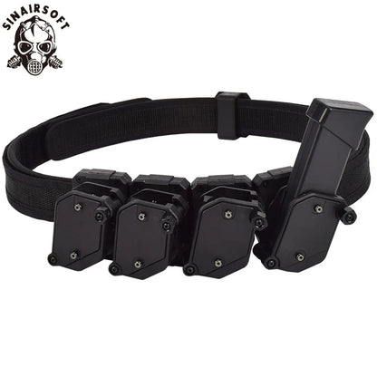 IPSC USPSA Shooting 1.5" Belt + 4 Pcs Multi-Angle High Speed Pistol Magazine Mag Pouch Handgun Holder Holster