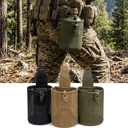 Tactical Foldable Mesh Pouch Dump Bag Waist Mount Drawstring MOLLE Mini Carrier EDC Outdoor Sports Camping Hunting Bags
