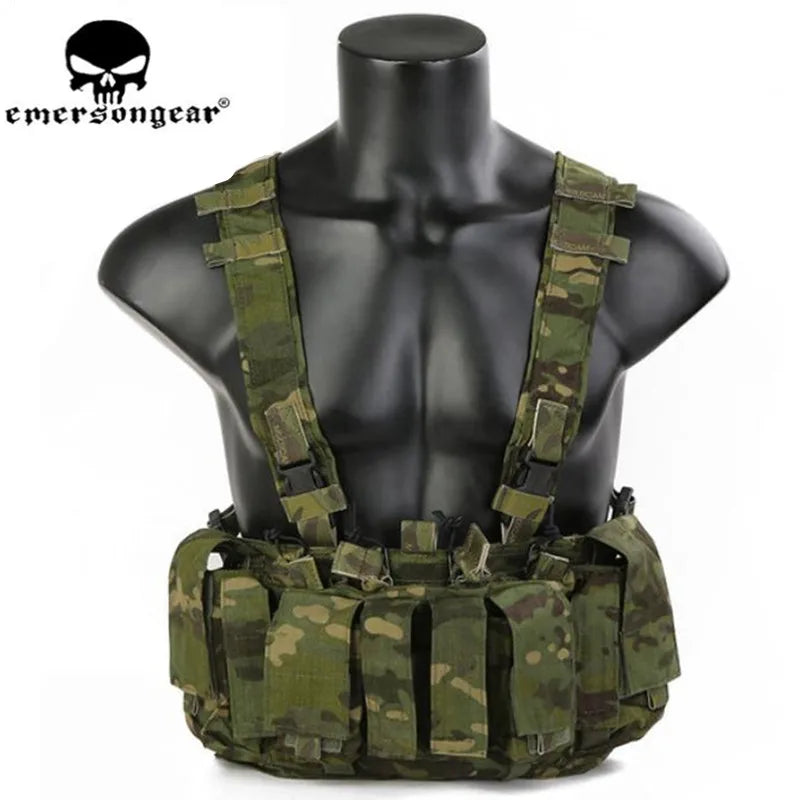 Emersongear MF Style Tactical Chest Rig UW Gen IV Airsoft Hunting Vest Harness Split Front Carrier