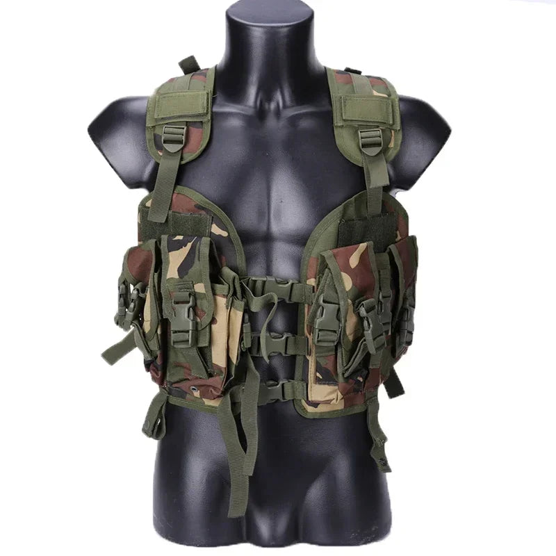 Tactical Seal Vest Camouflage Combat Vest Airsoft Paintball Body Armor For Hunting War Game Airsoft Outdoor Sport With Water Bag