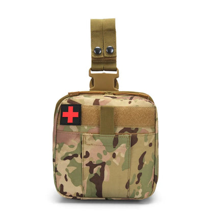 Tactical Leg Wrap Medical Kit, Multifunctional First Aid Kit Waist Pack, Outdoor Multifunctional MOLLE Accessory EDC Tool Pouch
