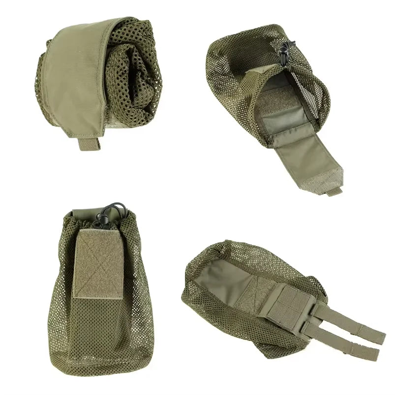 New Roll-Up Mag Mesh Dump Pouch Magazine Mini Foldable Net Pocket EDC Tactical Outdoor Sport Hunting Bags 500D