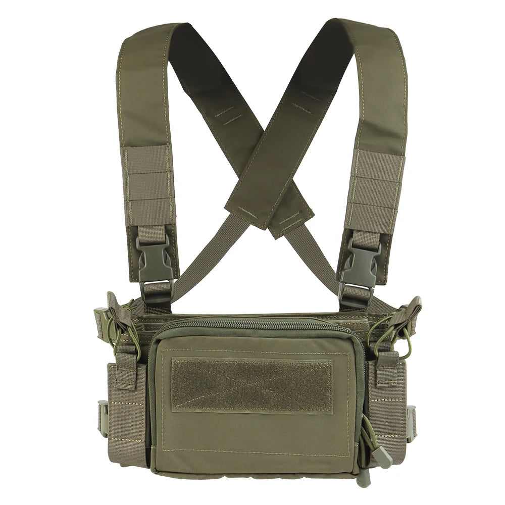 D3CRM Tactical Chest Rig Lightweight With 9mm/5.56 Mag Bag Quick Release Outdoor    Hunting Vest CS Match Wargame Chest Rig Gear