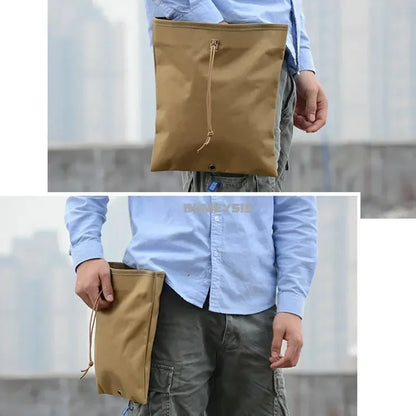 Tactical Molle Dump Magazine Pouch Mag Drop Pouches Hunting CS Gun Ammo EDC Bag Recycling Storage Bag
