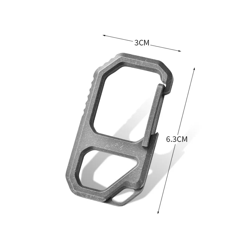 Titanium Alloy Simple Keychain Multi Functional Buckle EDC Outdoor Tool Keyring