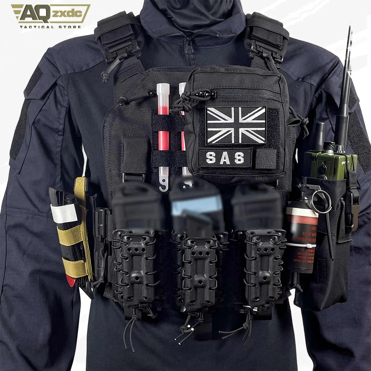 Airsoft Call of Duty 19 Cosplay Night Raid Ghost Tactical Full Set of Equipment, Ghost Tactical Mask Tactical Vest & Hemlet Set
