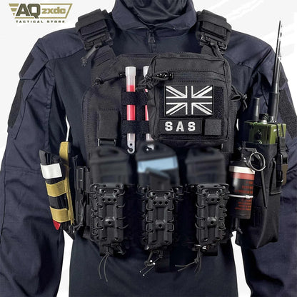 Airsoft Call of Duty 19 Cosplay Night Raid Ghost Tactical Full Set of Equipment, Ghost Tactical Mask Tactical Vest & Hemlet Set