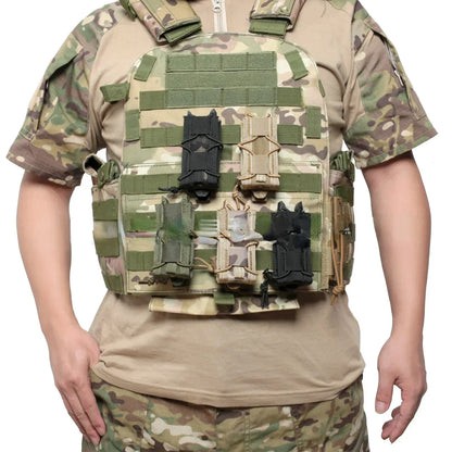 Tactical Magazine Pouch 9MM Pistol Single Mag Bag Molle Flashlight Pouches Torch Holder Hunting Knife Holster Shooting Airsoft
