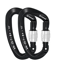 1pcs 25KN Professional Safety Carabiner D Shape Key Hooks Aluminum Climbing Security Master Lock Outdoor Ascend Camping Tools