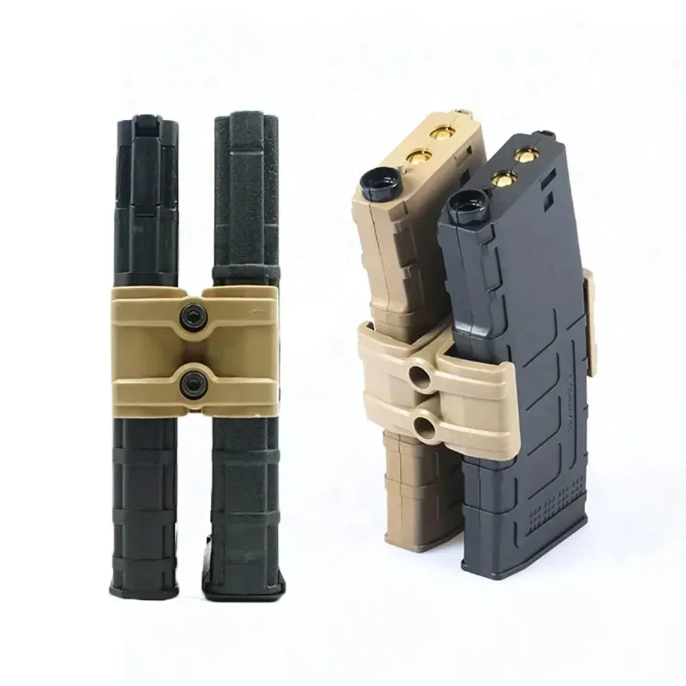 2026 Quick-Release Dual Magazine Coupler for Nerf, Telescopic 5.56 Nylon Clip Holder with Spring, Enhanced Loader Accessory