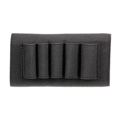 5 Hole Carrier Bag Shotgun Shell Butt Stock Molle Shell Cartridge Holder Extra Round for 12/20GA Hunting Sports Accessories