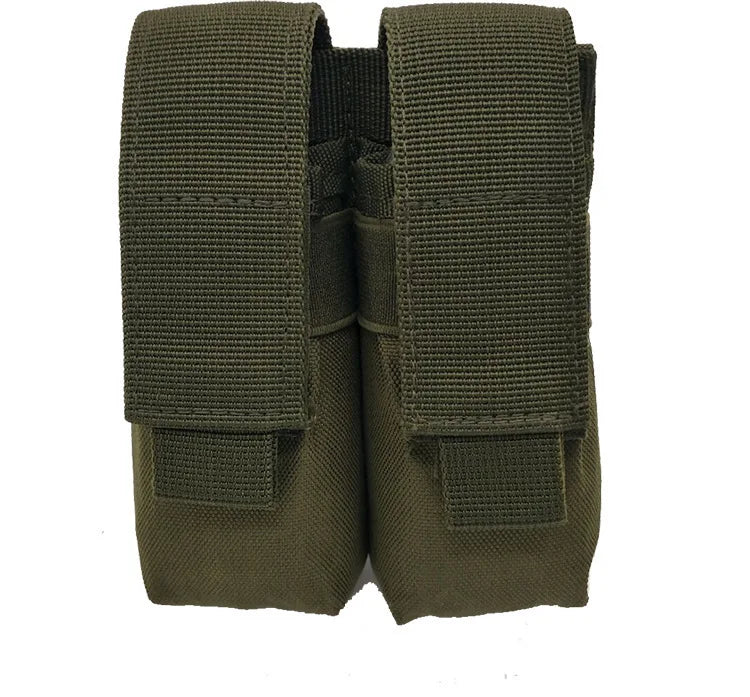 Molle 9mm Double Pistol Magazine Pouch Mag Holster Outdoor Hunting Accessories Flashlight Holder EDC Tool Waist Bag Vest Pouches