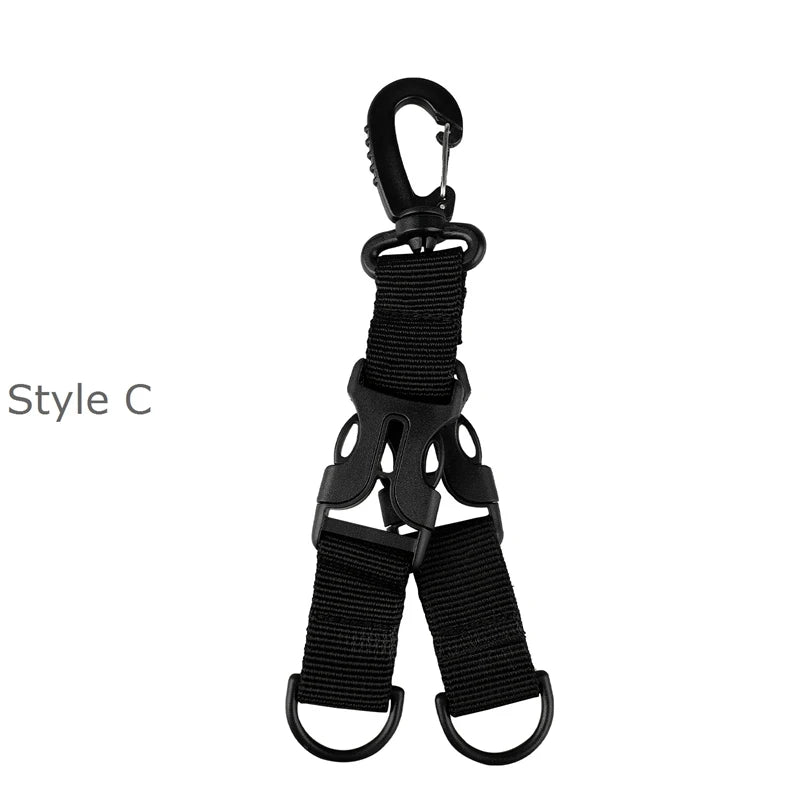 Tactical Gear Keychain Clip Nylon Belt Key Chain Key Holder Quick Release Buckle Key Ring Molle Bag Attachments Hooks