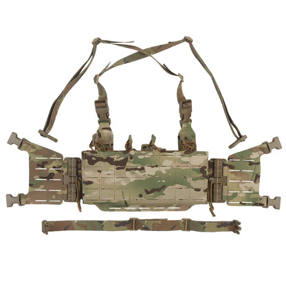 Tactical Chest Rig Molle Militar Hunting Quick Release Vest with Quadruple 5.56/7.62 Mag Pouch Airsoft Shooting Gear