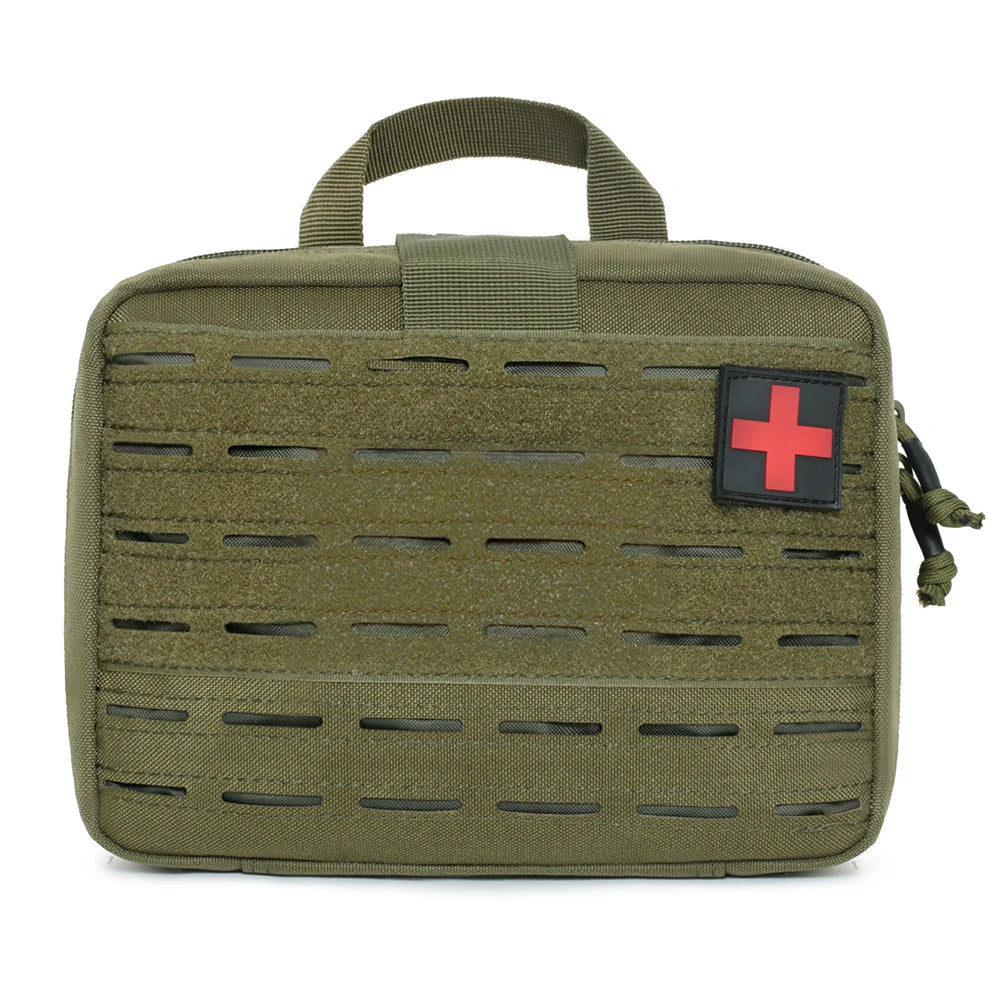 Everyday Carry Survival Bag Lightweight Waist Bag Red Cross Patch Magic Tape for Sports Survival/Camping/Hiking/Hunting