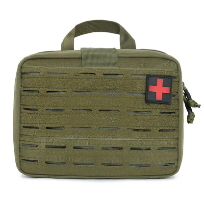 Everyday Carry Survival Bag Lightweight Waist Bag Red Cross Patch Magic Tape for Sports Survival/Camping/Hiking/Hunting
