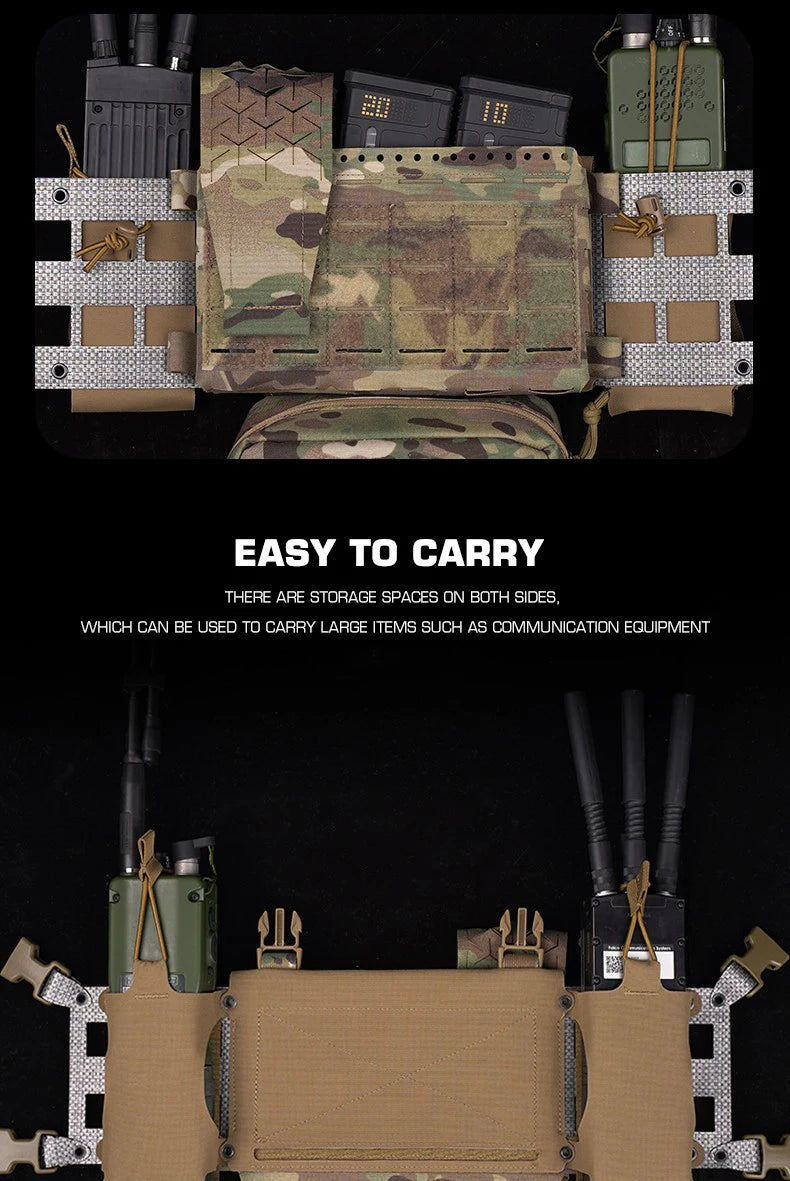 Multifuctional MK4 Chest Rig Expansion Chassis Vest Built-in MOLLE Radio MAG Pouch Expander Wing Hunting Airsoft Hanging Bag