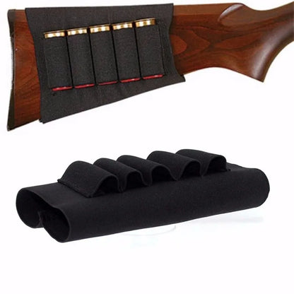 Pouches Gun Accessories Buttstock 12 Gauge Ammo Cartridges Holder Elastic for Hunting Shooting neoprene Nylon Fabric