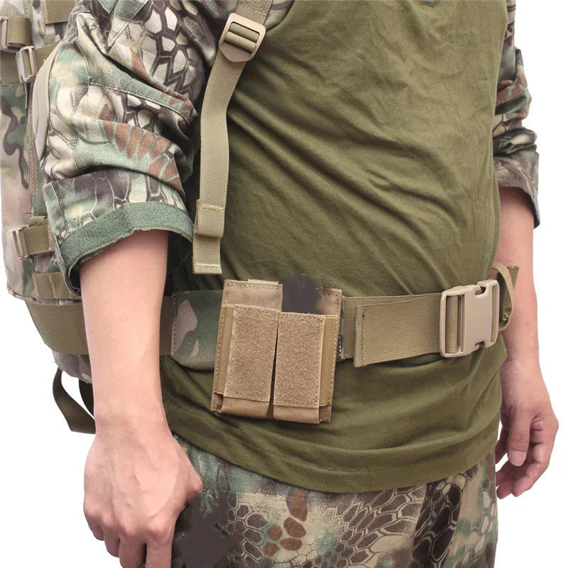 Double&Triple 9MM Magazine Pouch MOLLE Tactical Pistol Magazine Bag for Glock 1911 92 CZ Hunting Accessories Molle Storage Bag