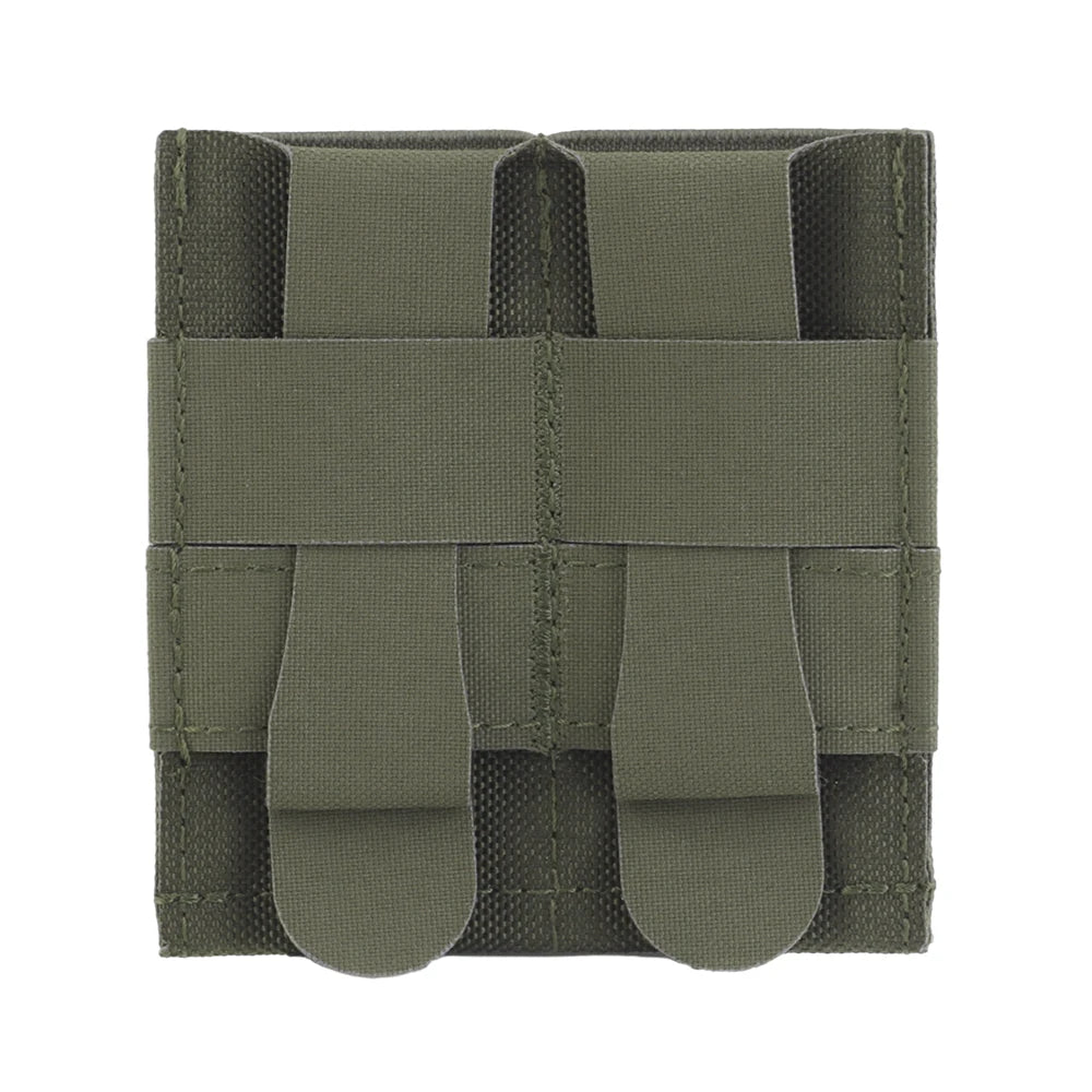 OPHIDIANTAC Lightweight Elastic Double 9MM Mag Pouch Back MOLLE Design for Plate Carrier or Chest Rig