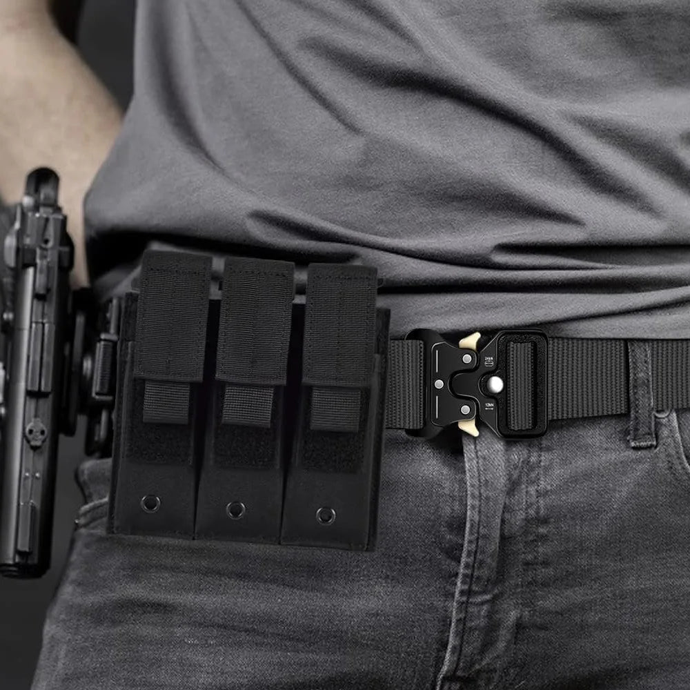 9mm Magazine Pouch Single Double Mag Bag Outdoor Molle Open-Top Magazine Pouch for M1911 92F Torch Bag Triple Bag